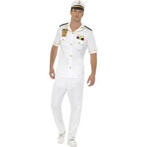 Smiffys Mens Captain Costume Set / White